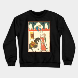 Medieval Courtly Love Scene Crewneck Sweatshirt